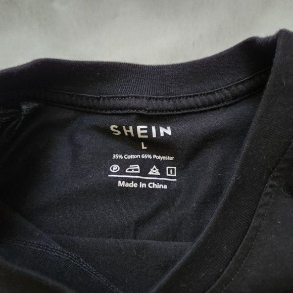 SHEIN My social Battery & Letter Graphic Tee Crewneck short Sleeve - Picture 4 of 9